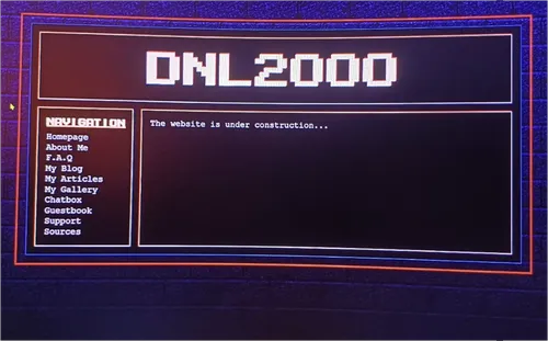 Image of my website's second layout