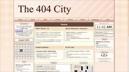 Image of my website's sixth layout