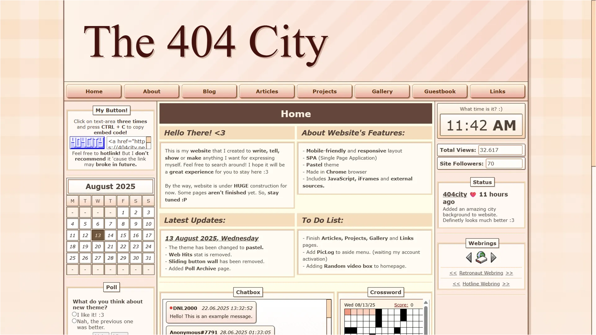 My sixth layout